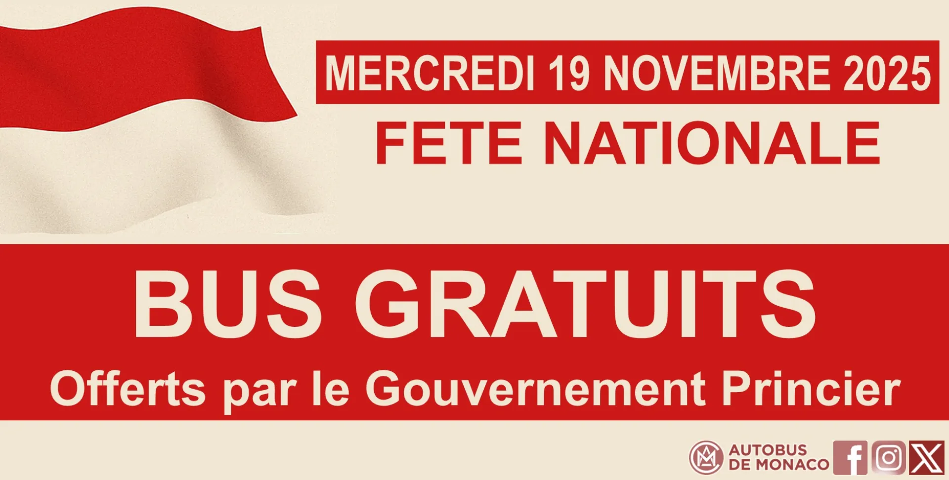Fête Nationale, bus gratuits