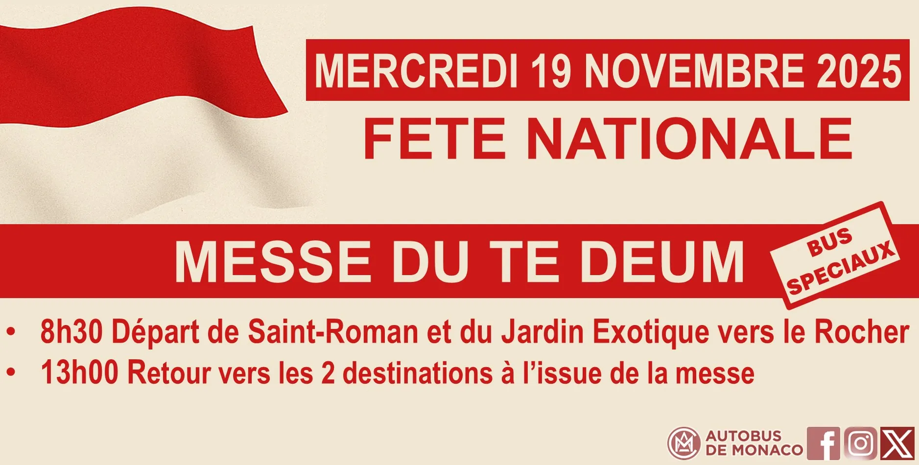 Fête Nationale, bus gratuits