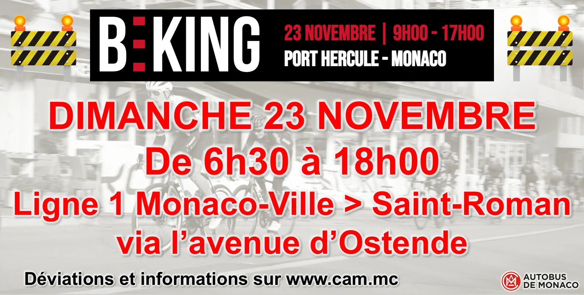 MONACO BEKING DIMANCHE 23 NOVEMBRE - DEVIATIONS