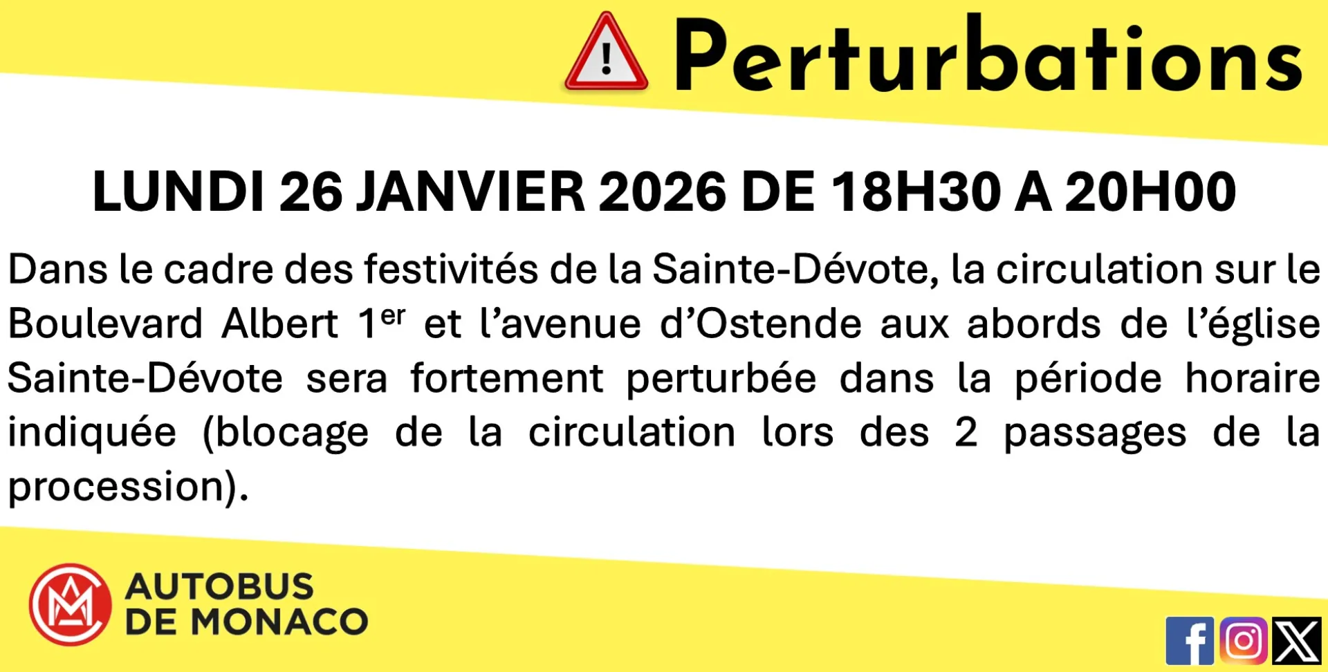 Festivités de la Sainte-Dévote - Lundi 26 janvier 2026