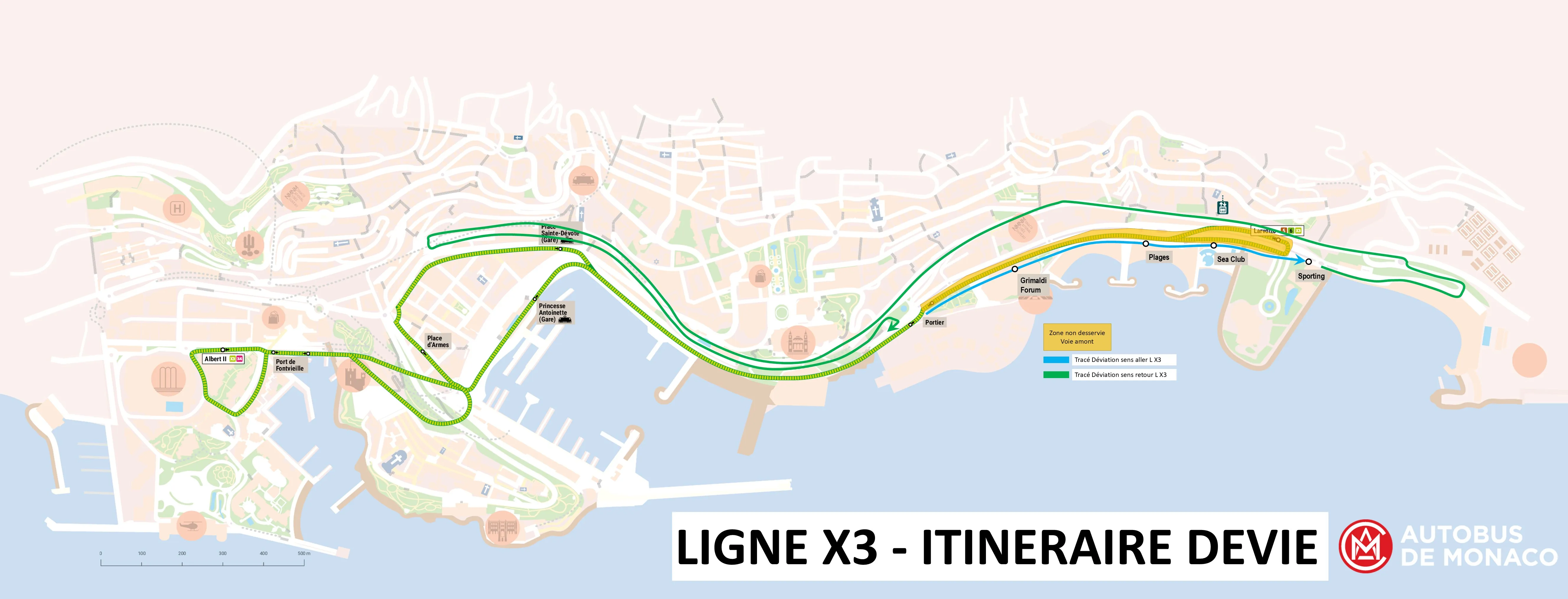 FERMETURE CIRCULATION BUS - AVENUE PRINCESSE GRACE SENS RETOUR