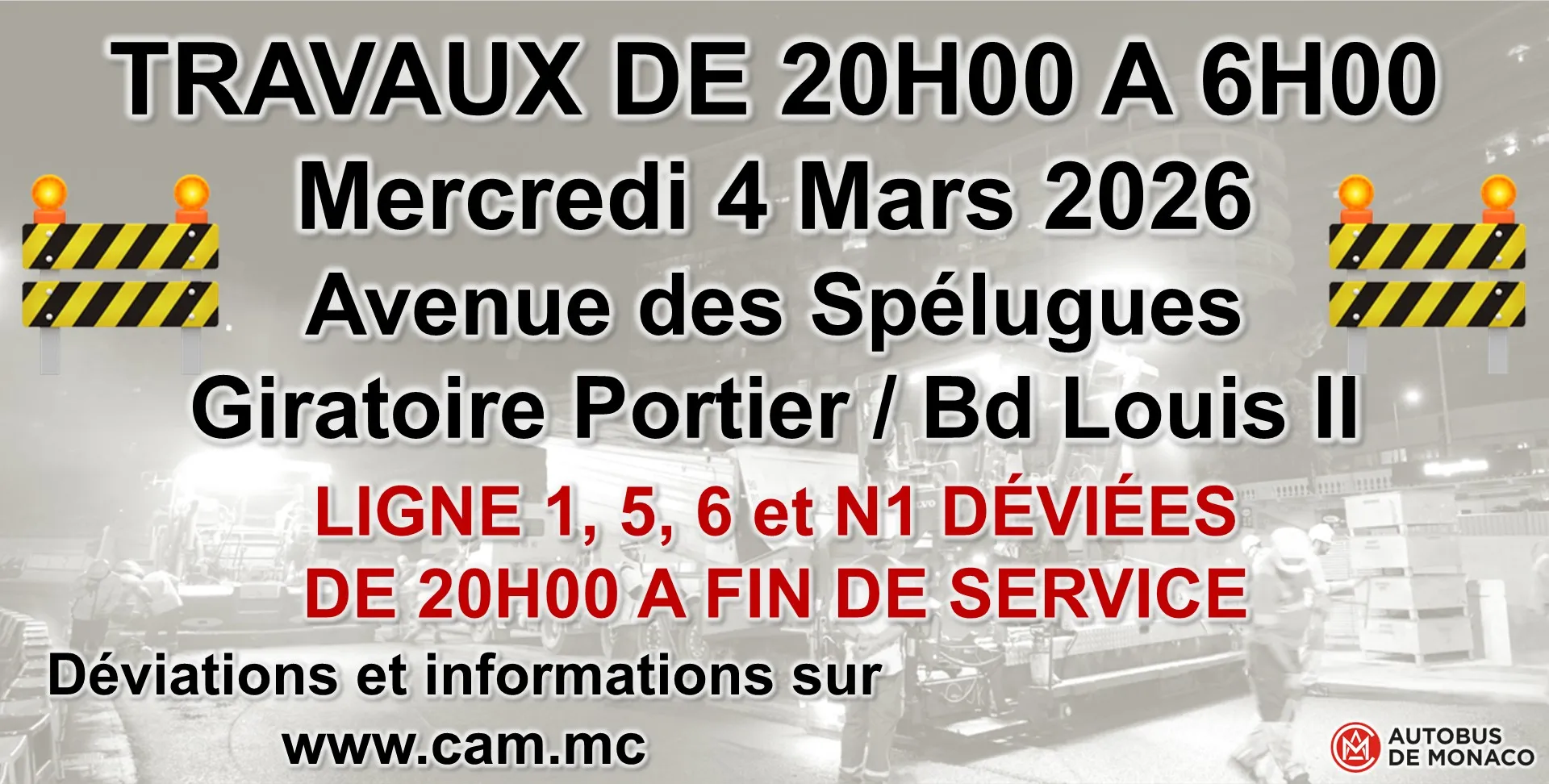 TRAVAUX AV SPELUGUES / PORTIER / BD LOUIS II