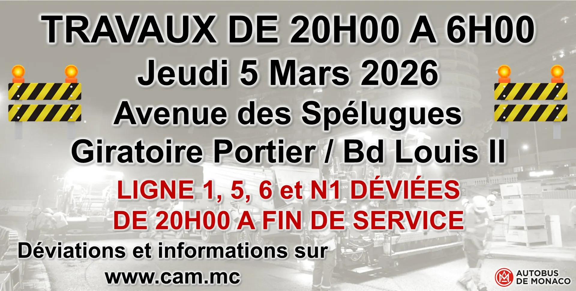 TRAVAUX AV SPELUGUES / PORTIER / BD LOUIS II