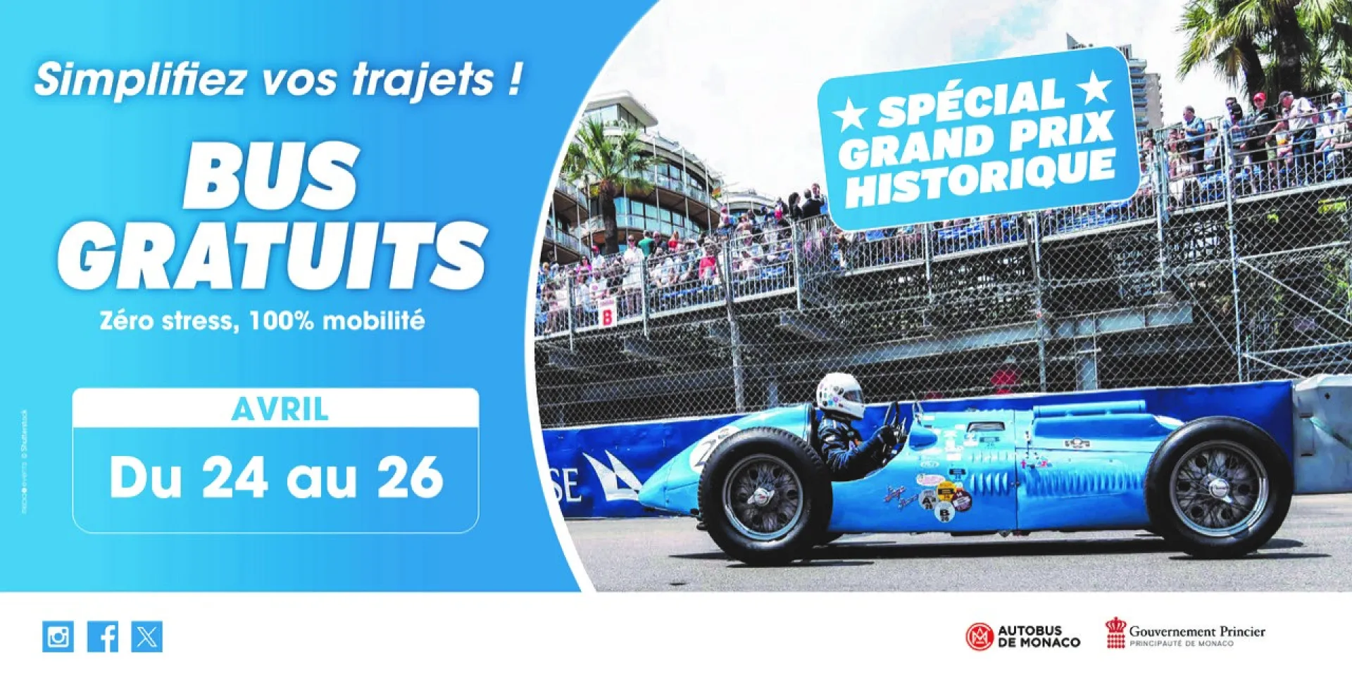 Gratuité du réseau pendant le GP Historique