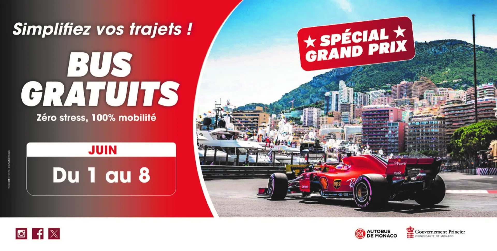 Gratuité du transport du 1er au 8 juin inclus - GRAND-PRIX F1