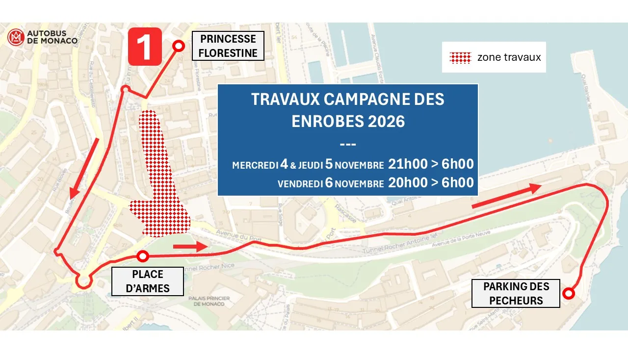 TRAVAUX MERCREDI 4, JEUDI 5 ET VENDREDI 6 NOVEMBRE 2026